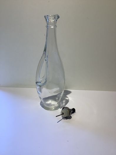 Curved Glass Bottle with Handle / Decanter