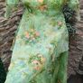 Vintage 70s John Bentley Irish Designer green chiffon Party dress size 6 or 8 Image 9