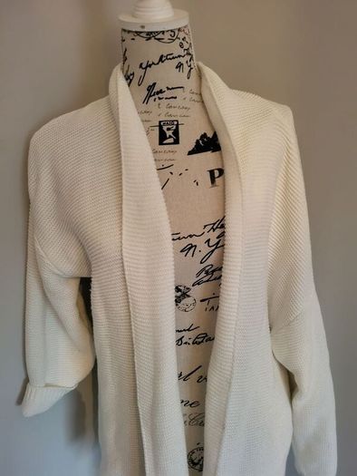 cream waterfall cardigan