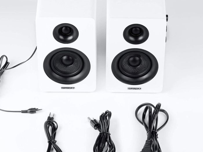Active Bluetooth 5.0 Bookshelf Speakers 60W Carbon Fiber Speaker Unit Built-in 24bit DAC Dynamic 3D Surround Sound 2.0 Computer PC Monitor Gaming Speakers (FREE POSTAGE)