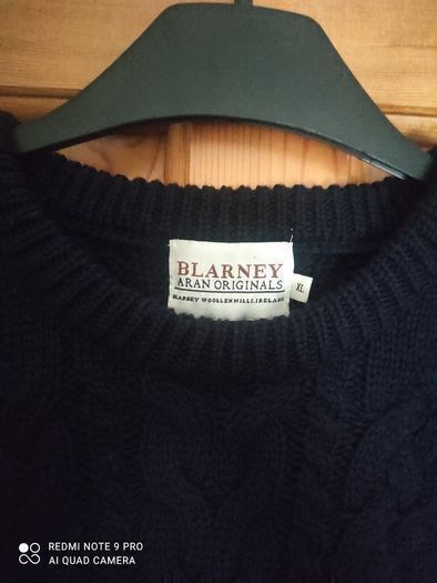 Aran knit 100% wool sweater