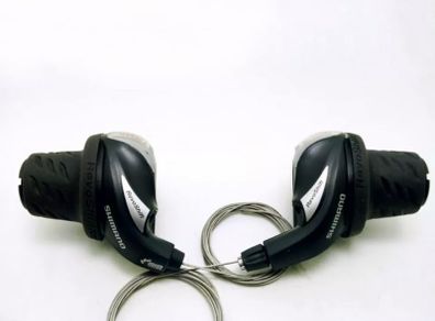 Shimano RevoShift SL-RS36 Twist Grip Shifter -3/7/21 Speed + Grips Black 100% ORIGINAL AND BRAND NEW.