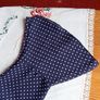 "I.O.S.", Navy Fine spot polka dress, Size 10 Image 4