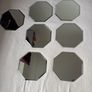 Octagon Glass Mirror Plates x7 Image 3