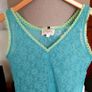 REDUCED LAST DAY Avoca Anthology Turquoise Wrap Cardigan & Mesh Sleeveless Cami Image 5