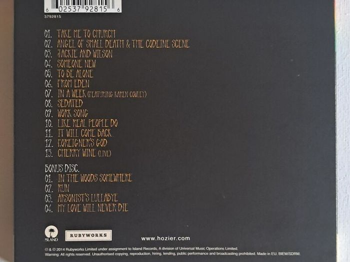 Hozier - Hozier Deluxe Edition 2 CD