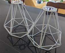 White Cage Metal Basket Ceiling Light Shade