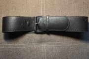 Dark brown leather belt ZARA