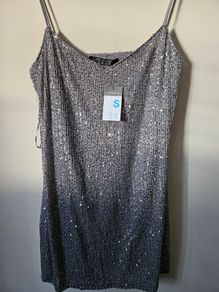 Silver Sequin Dress BNWT