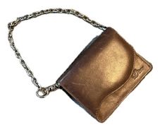 Dime Brown Leather Chain Wallet