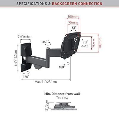 TV and Monitor Wall Mount, 13 - 27inch