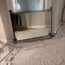 Decorative Black Wrought Iron Wall Mirror with Candle Holders Image 2