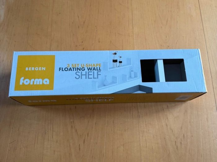 3 Set U-Shape Floating Wall Shelf