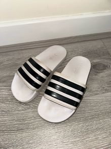Adidas Adilette Aqua Sliders in White - Size UK 5