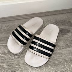 Adidas Adilette Aqua Sliders in White - Size UK 5