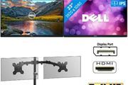 Dual Dell 23" P2319H LED IPS Monitors Full HD (1080p) with Brand Dual Stand