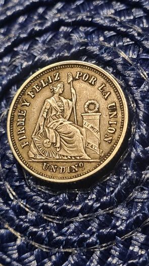 silver Peru un dino 1863
