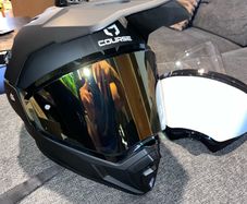 Motorcycle Helmet COURSE DRIFT XL + Intercom + 3 Visors