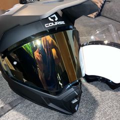 Motorcycle Helmet COURSE DRIFT XL + Intercom + 3 Visors