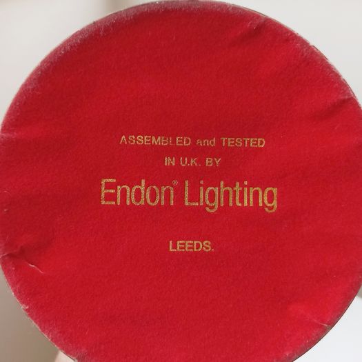 Vintage brass table lamp with original lamp shade by Endon Lighting Leeds  height 51cm