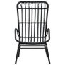 Garden Chair Poly Rattan Black Image 4