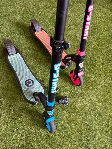 Pair of G-Start kids electric scooters