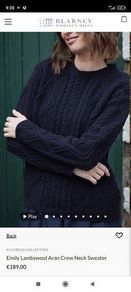 Aran Knit 100% wool sweater
