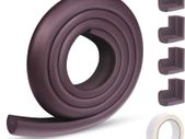 Edge Protectors, 2 M Foam Safety Strip and 4 Corner Cushion Protector Set, Edge Corner Guards for Baby (Purple)