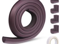 main image for ad Edge Protectors, 2 M Foam Safety Strip and 4 Corner Cushion Protector Set, Edge Corner Guards for Baby (Purple)