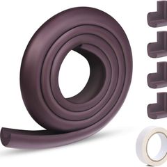 Edge Protectors, 2 M Foam Safety Strip and 4 Corner Cushion Protector Set, Edge Corner Guards for Baby (Purple)