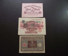 Germany. Darlehnskassenschein 3 Notes@2 Mark (1914+1920+1922)