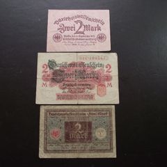 Germany. Darlehnskassenschein 3 Notes@2 Mark (1914+1920+1922)