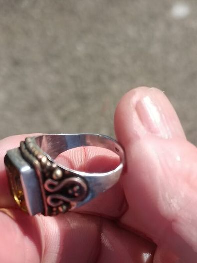 Large Green Citrine Sterling Silver Ring