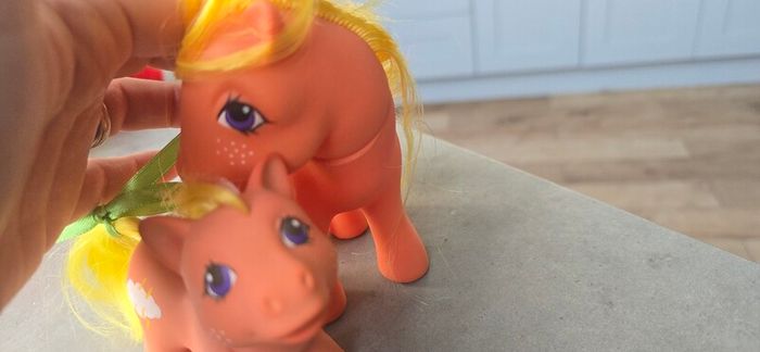 Mammy and Son Custom Lighting Mountain Boy Ponies using MLP G1 Base My Little Pony