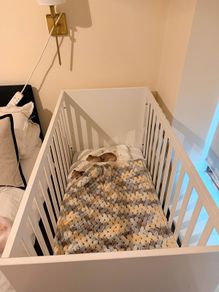 White Wooden Cot