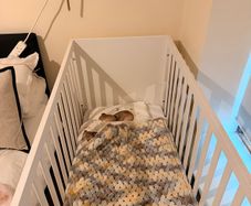 White Wooden Cot