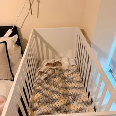White Wooden Cot