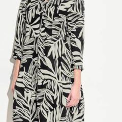 dress Bnwt Cecil black & cream linen mix dress