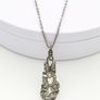 Vintage 925 Sterling Silver & Marcasite Necklace Image 8