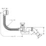 Hansgrohe Flexaplus Bath drain and overflow set for standard bathtubs Image 2