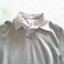Men's Grey Pullover with Shirt Attached Image 3