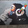 Monkey With Headphones DJ Banksy Image 3