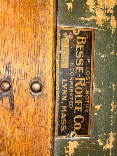 Antique 1912 Trunk with Original Stamp plate