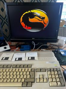 Amiga 500+  Recapped + 2MB RAM + Mouse + Joystick + Games + Modulator