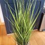 Tall Artificial Grass Plant in Marble-Effect Pot - 120cm Image 2