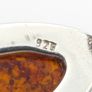 Vintage 925 Sterling Silver And Natural Baltic Amber Pendant Image 5