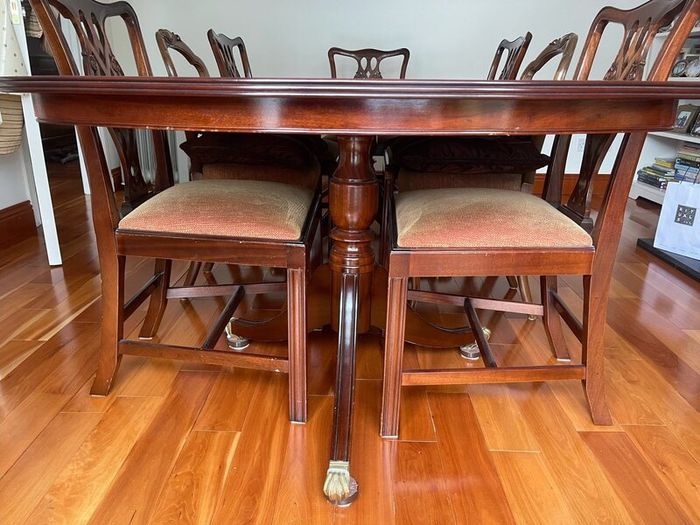 Mahogany Dining Room Table 6 Chairs