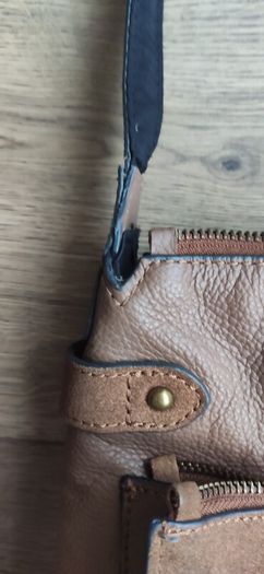 Next Tan Brown Genuine Leather Crossbody Bag