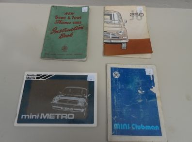4 0ld Car Handbooks.
