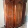 Stunning Antique Victorian Mahogany Triple Wardrobe Image 5